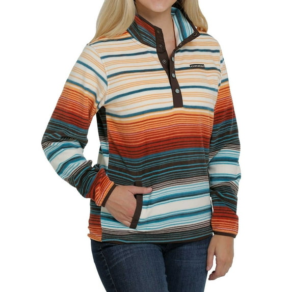 Cinch Apparel Womens Serape Polar Fleece Pullover M Multi