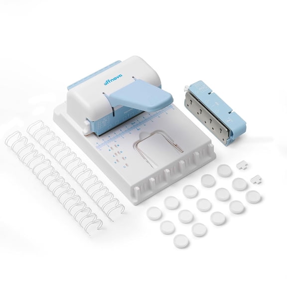 Cinch Book Binding Machine, 2:1 Pitch Square & Disc Hole, Compatible with Wire Binding, Book Binder Includes Double Loop Wire and Discs for Journals, Planners, Notebooks, Calendars