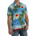 thumbnail image 1 of Cinch Men's Blue Tropical Print Button Down Shirt MTW1401039, 1 of 4