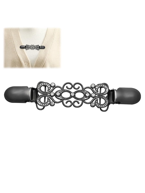 Cinch Clip, 5PCS Retro Sweater Clips for Cardigans,Waist Tightener Cincher Vintage Variety of Styles Sweater Dress Shawl Cardigan Collar Clips to Tighten Dress Pant for Women