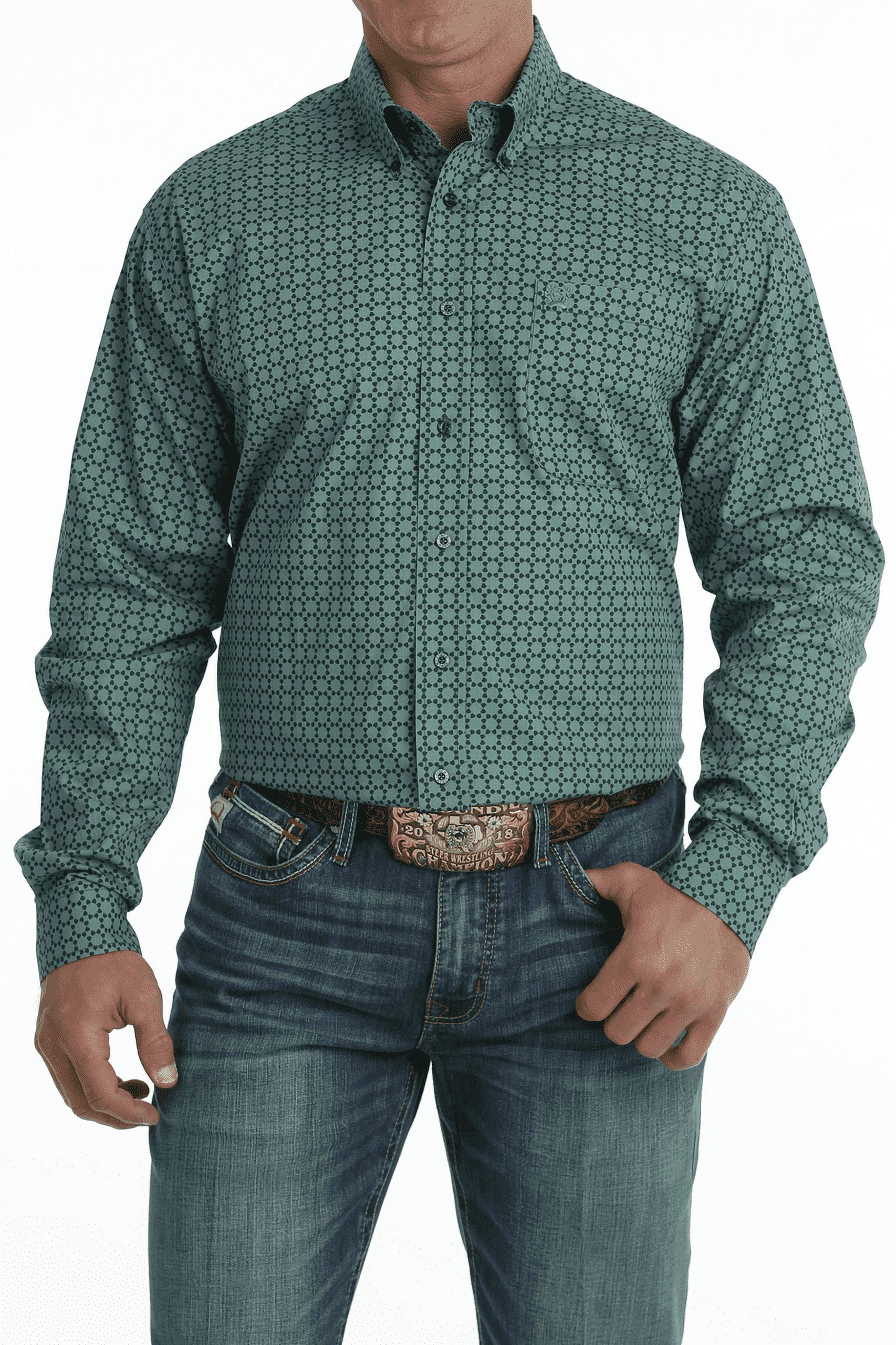 Cinch-Green-Geometric-Print-