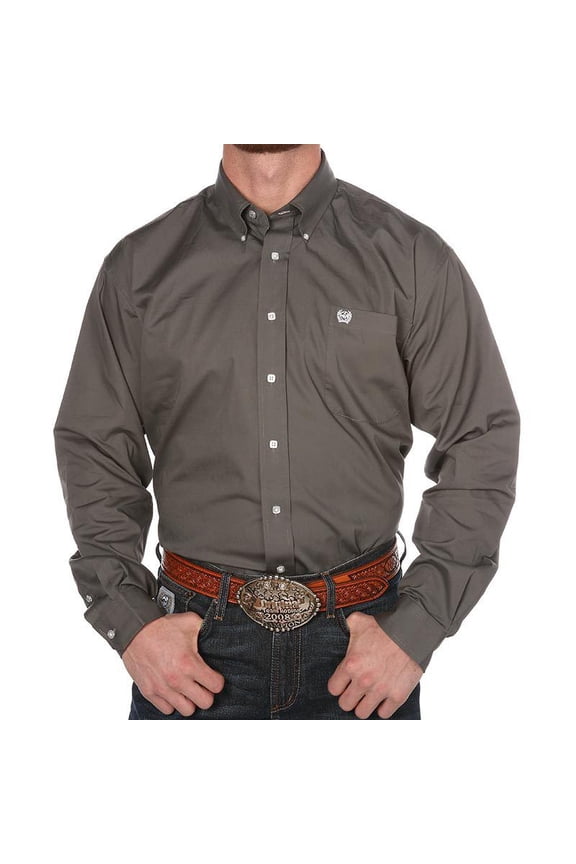Cinch L/S Grey Button Up Shirt