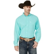 Cinch Men's Arenaflex Solid Long Sleeve Button-Down Western Shirt Turquoise X-Small