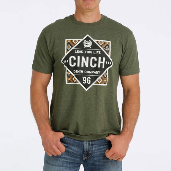 Cinch Men's Green Cinch Denim Company Graphic T-Shirt MTT1690501
