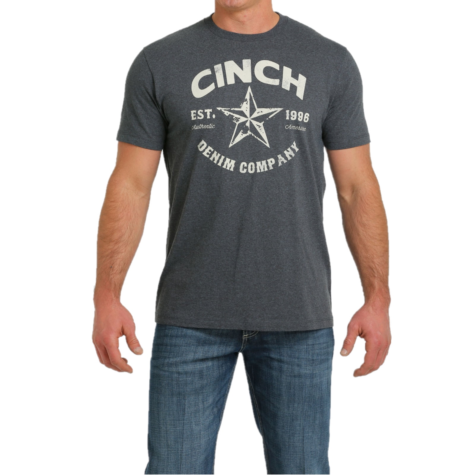 Men's Cinch Brand T-shirt-Charcoal