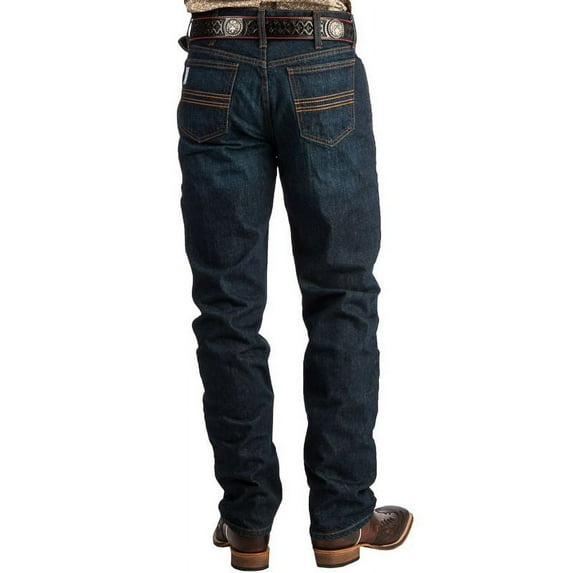 Cinch Men's Silver Label Dark Wash Slim Straight Jeans Dark Stone 27W x 30L US