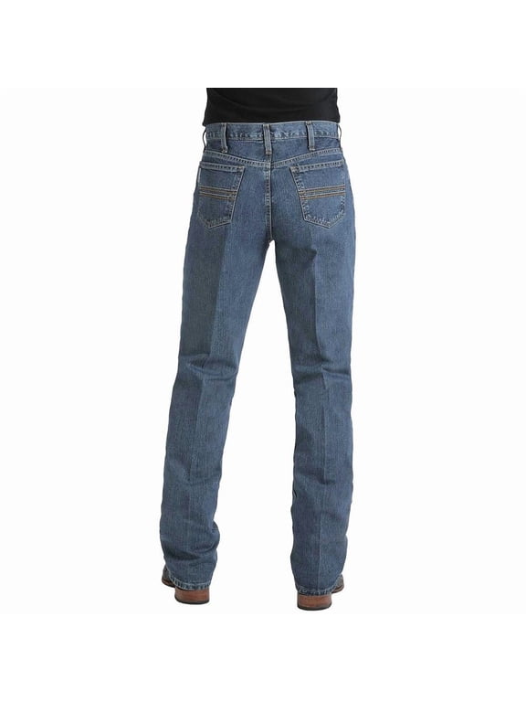 Cinch Men's Slim Fit Silver Label Medium Stonewash Jeans MB98034001