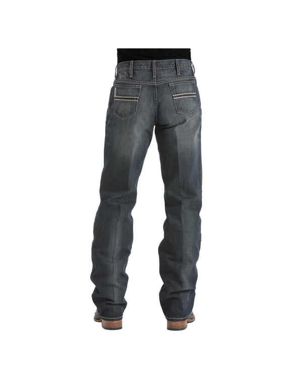 Cinch Men's White Label Relaxed Fit Mid Rise Jeans Dark Stonewash Dark Stone 32W x 32L US