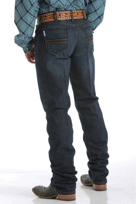 Cinch Western Denim Jeans Mens Silver Label 33 x 34 Dark MB98034002