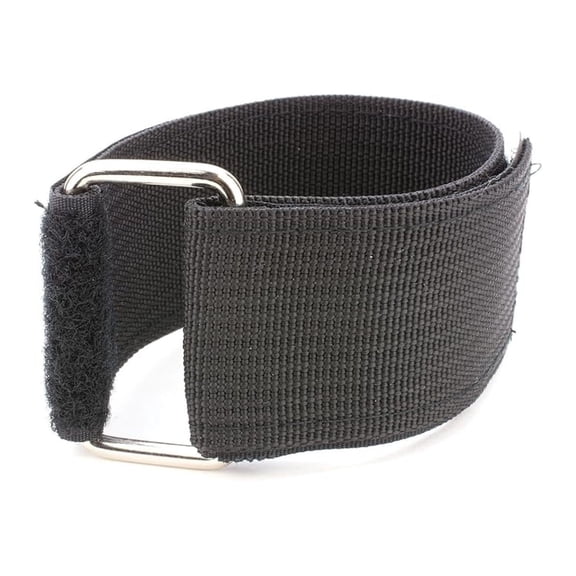 Cinch Straps 60 x 2 Inch - 5 Pack Heavy Duty Black Tie Down Straps - Reusable Hook and Loop Fastening Straps with Stainless Steel Ring - Cable Management, Organization, Securing