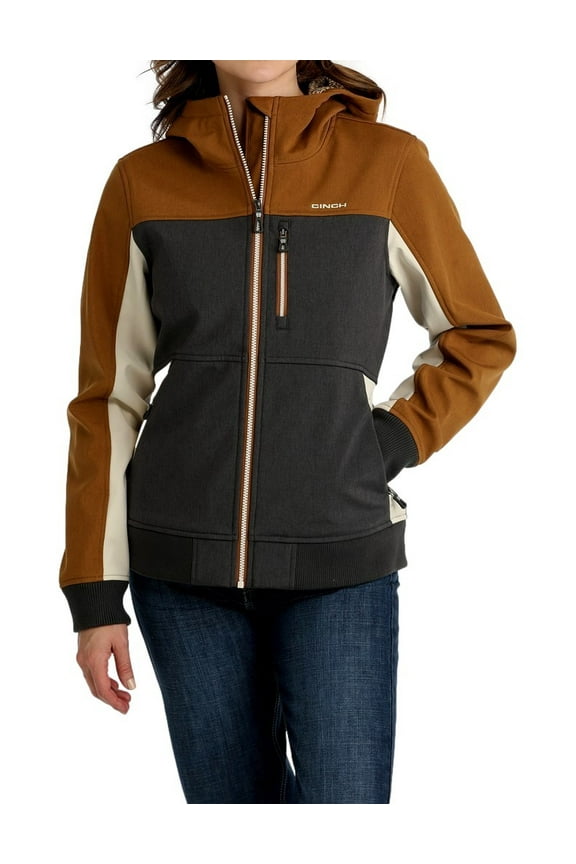 Cinch Western Jacket Womens Color Block Hood S Multi-Color MAJ9844002