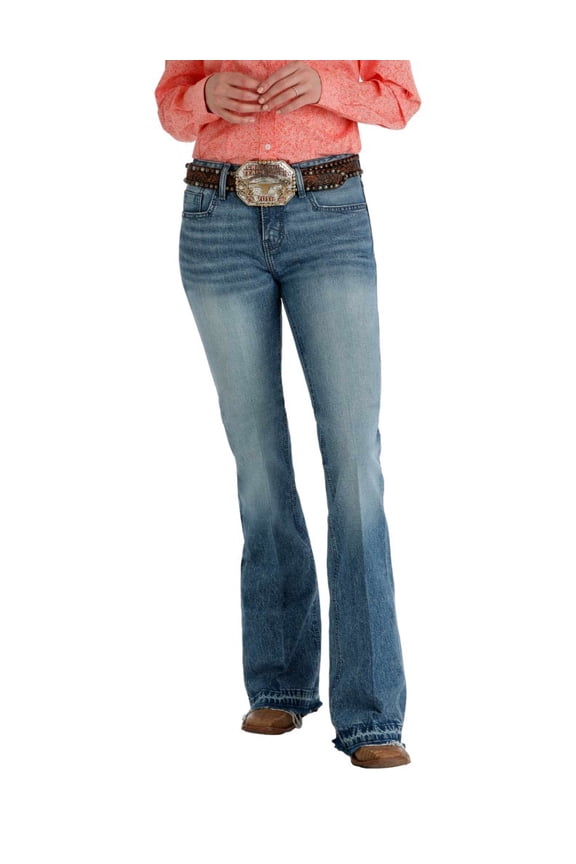 Cinch Western Jeans Womens Lynden Slim 13 Long Light Wash MJ81454093