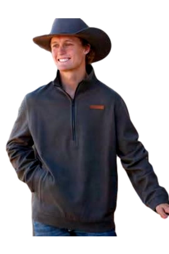 Cinch Western Sweatshirt Mens Lightweight Patch XL Olive MWK1913003