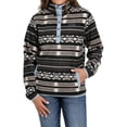 thumbnail image 1 of Cinch Women's Southwestern Striped Polar Fleece Pullover Black Medium  US, 1 of 3