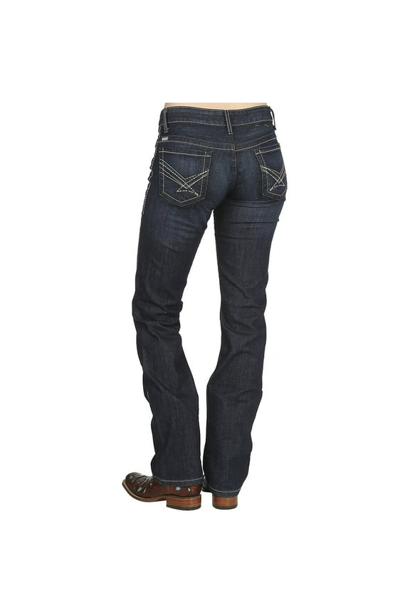 Cinch Western Denim Jeans Women Ada Relax 1 Short Dark Wash MJ80252072