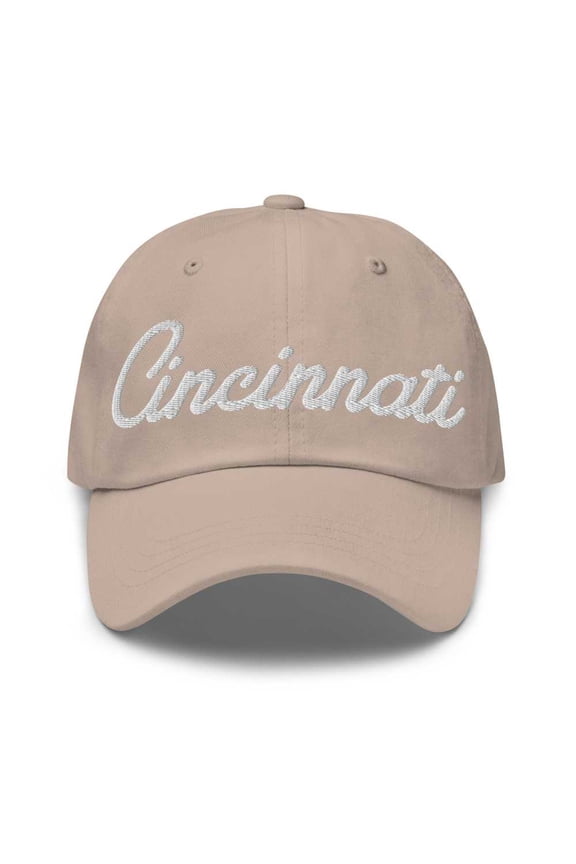 Cincinnati Baseball Cap Cincinnati Dad Hat Bold Script New York NY Hat Embroidered Souvenir Gift Stone