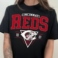 thumbnail image 1 of Cincinnati Baseball T-shirt | Vintage Style Reds Baseball Crewneck Tshirt | Cincinnati EST 1901 Shirt | Game Day, Black Color, 1 of 2