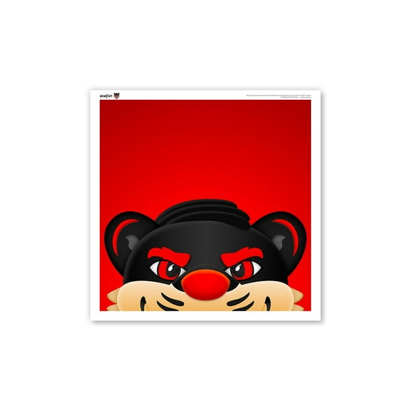 Cincinnati Bearcats 12" x 12" Mascot Square Poster Print