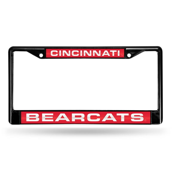 Cincinnati Bearcats Black Metal Laser Cut License Plate Frame