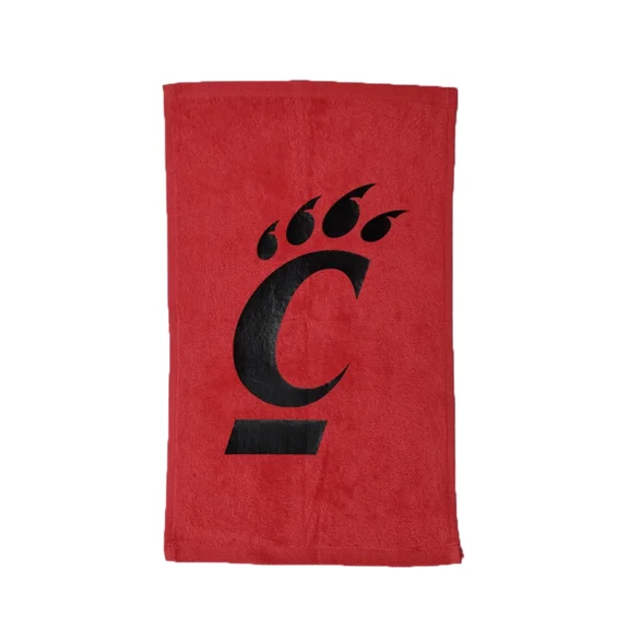 Cincinnati Bearcats Red Rally Towel Black Vinyl Logo 11" X 18" Football Tailgate