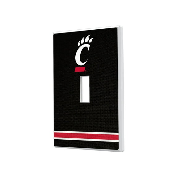 Cincinnati Bearcats Stripe Design Single Toggle Light Switch Plate