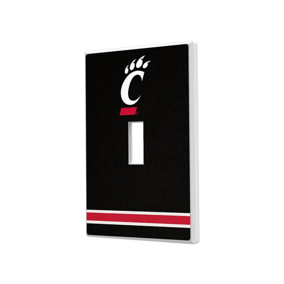 Cincinnati Bearcats Stripe Design Single Toggle Light Switch Plate