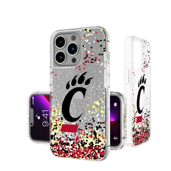 Cincinnati Bearcats iPhone Glitter Confetti Design Case