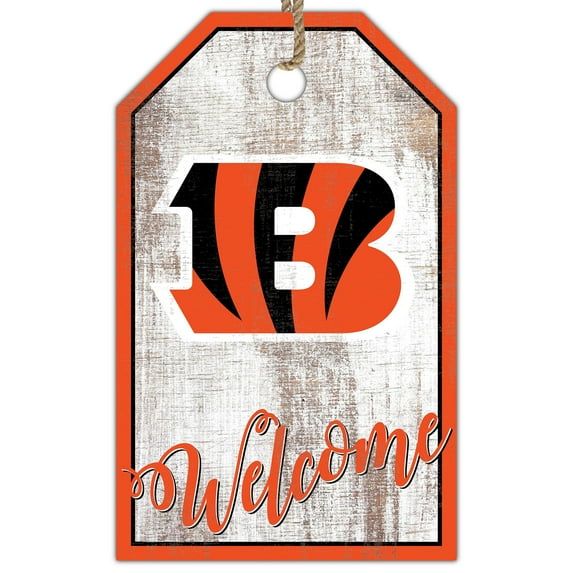 Cincinnati Bengals 11'' x 19'' Welcome Team Tag Sign