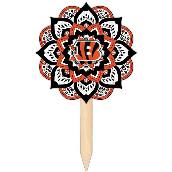 Cincinnati Bengals 18'' x 12'' Mandala Yard Stake