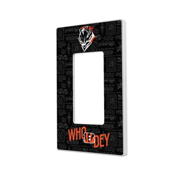 Cincinnati Bengals 2024 Illustrated Limited Edition Single Rocker Light Switch Plate