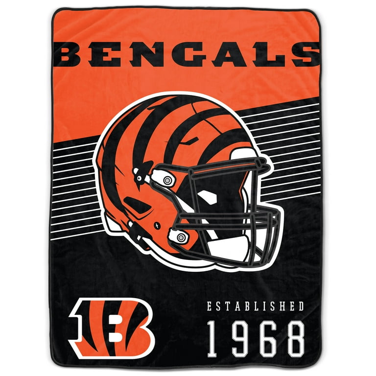 Pegasus Home Fashions Cincinnati Bengals 60 x80 Fleece Blanket with Helmet Stripes Walmart