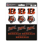 Cincinnati Bengals 12-Piece Mini Decal Sticker Set, 1 Inch Decals, 5x6 Inch Sheet, Officially Licensed