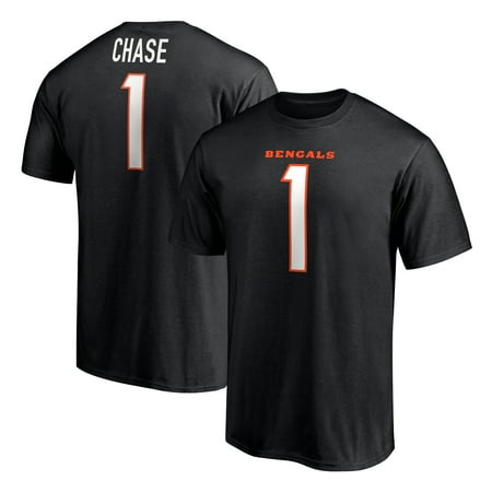 Cincinnati Bengals NFL Ja'Marr Chase Cincinnati Bengals Mens Name & Number Short Sleeve Tee