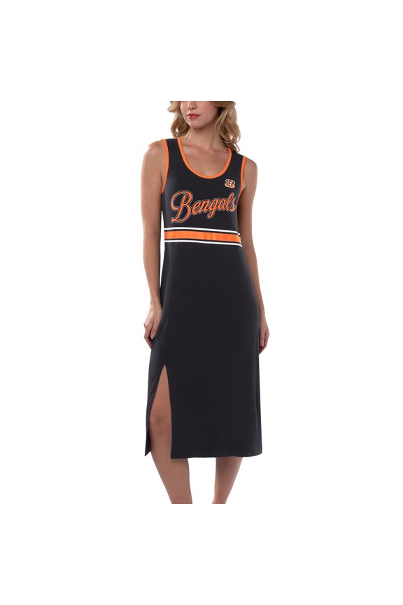 Women's G-III 4Her by Carl Banks Black Cincinnati Bengals Main Field Maxi Dress