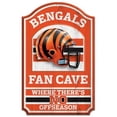 thumbnail image 1 of Cincinnati Bengals Wood Sign - 11''x17'' Fan Cave Design, 1 of 2