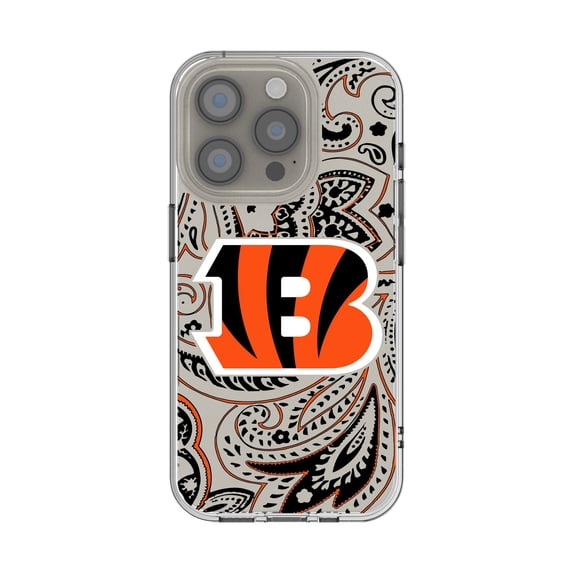 Cincinnati Bengals iPhone Clear Paisley Design Case