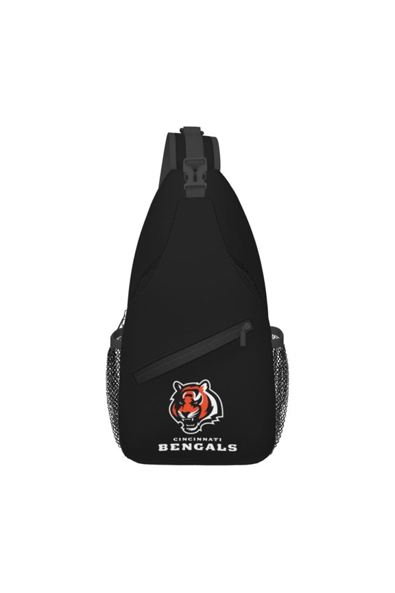 Cincinnati Crossbody Chest Bag, Zipper Sports Crossbody Bag, American Football Pattern Chest Bag, Men'S And Women'S Fashionable Crossbody Backpack, Travel And Hiking Chest Bag, Fan Gift