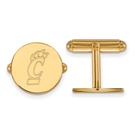 Men's University of Cincinnati 14k Yellow Gold University of Cincinnati Cuff Links