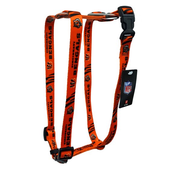 Cincinnati Football Bengals LARGE 1 Inch Adjustable Dog Harness