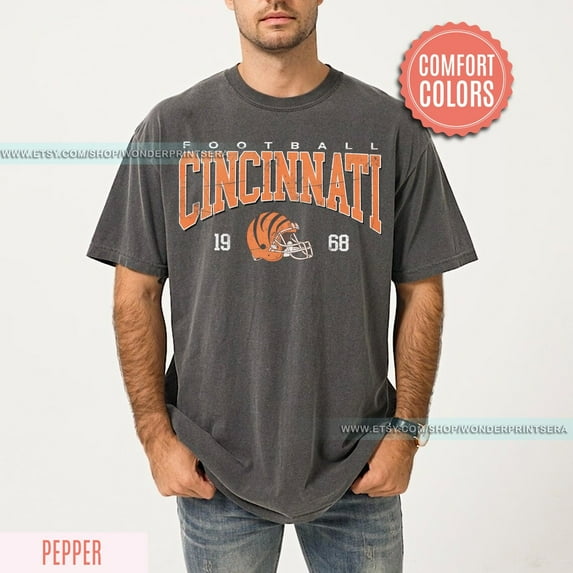 Cincinnati Football Comfort Colors Vintage Style T-Shirt, Football Shirt, Gifts For Fan Tee