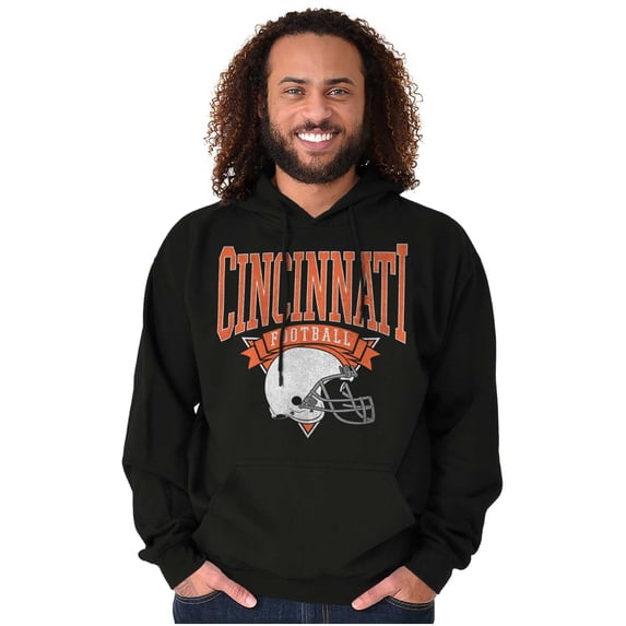 Cincinnati Football Helmet Fan Graphic Pullover Hoodie Brisco Brands S