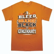 Cincinnati Football "I Bleed Orange and Black - GO Cincinnati!" Orange T-Shirt