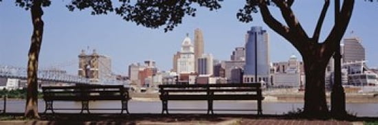 Cincinnati OH Canvas Art - Panoramic Images (36 x 12)