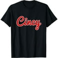 thumbnail image 1 of Cincinnati Ohio Classic Red Script Cincy City T Shirt, 1 of 3