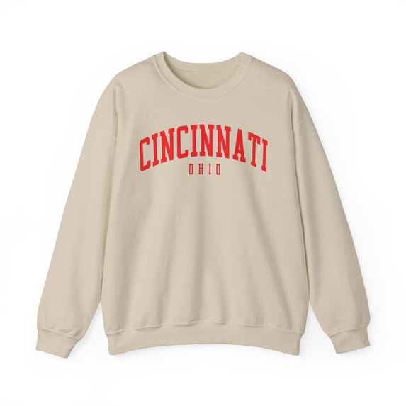 Cincinnati Ohio Sweatshirt Gifts Crew Neck Shirt Long Sleeve Unisex