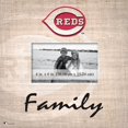 thumbnail image 1 of Cincinnati Reds 10'' x 10'' Burlap Pattern Frame, 1 of 1