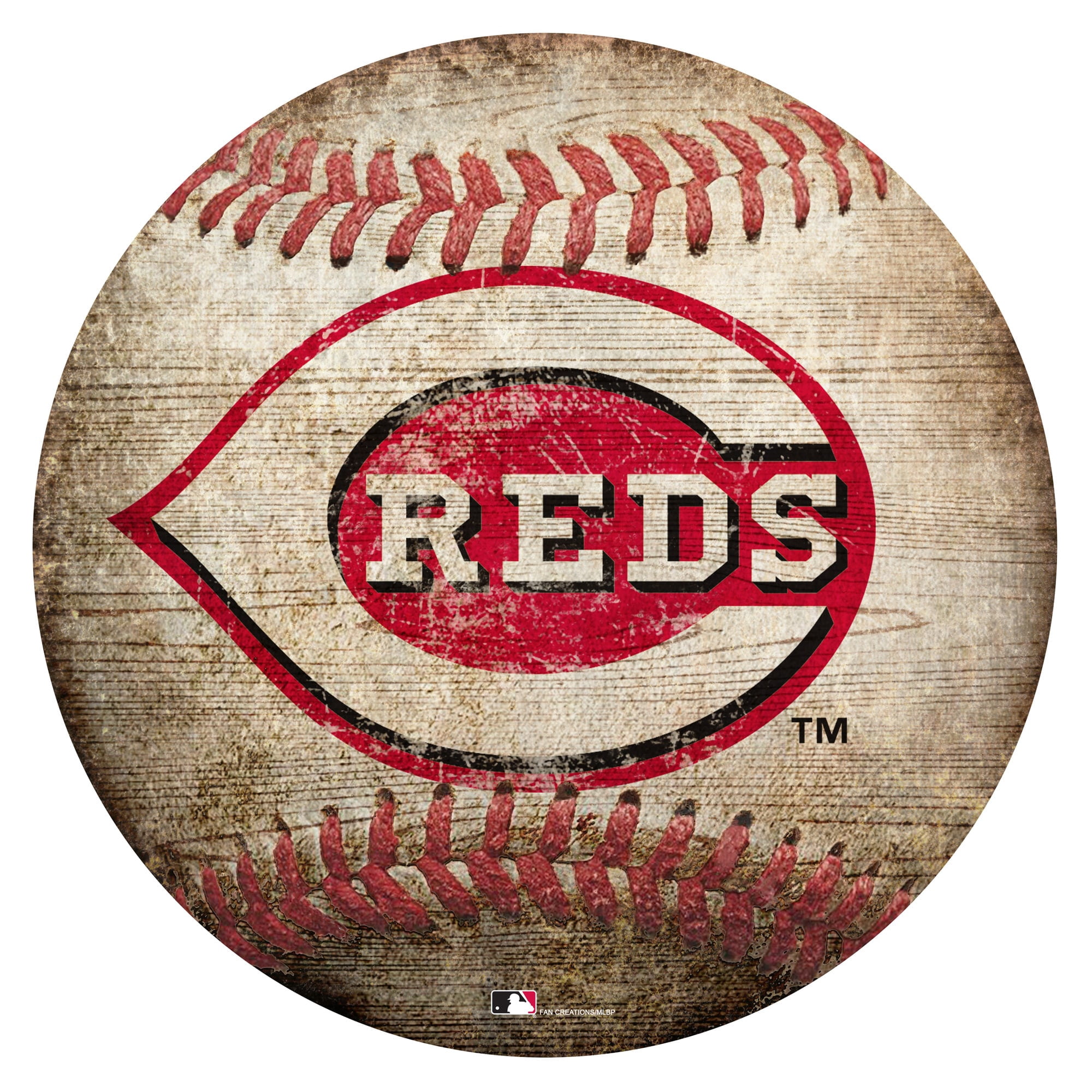 Cincinnati Reds 12'' x 12'' Baseball Sign - Walmart.com