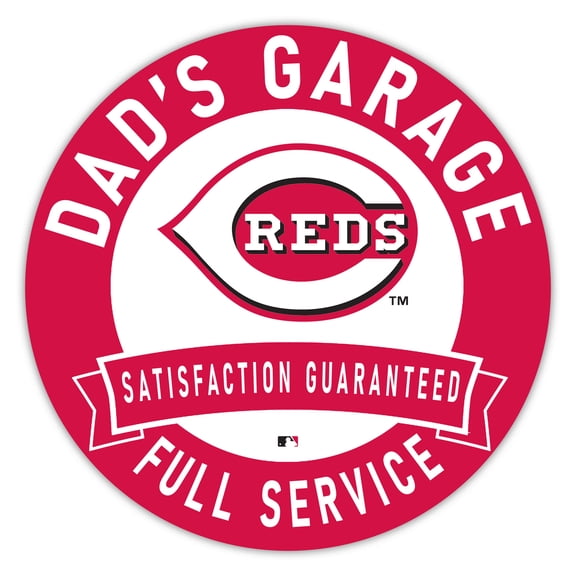 Cincinnati Reds 16" Dad's Garage Wood Sign