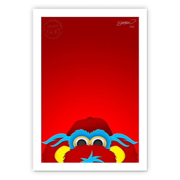 Cincinnati Reds 24" x 32" Gapper Minimalist Art Giclee
