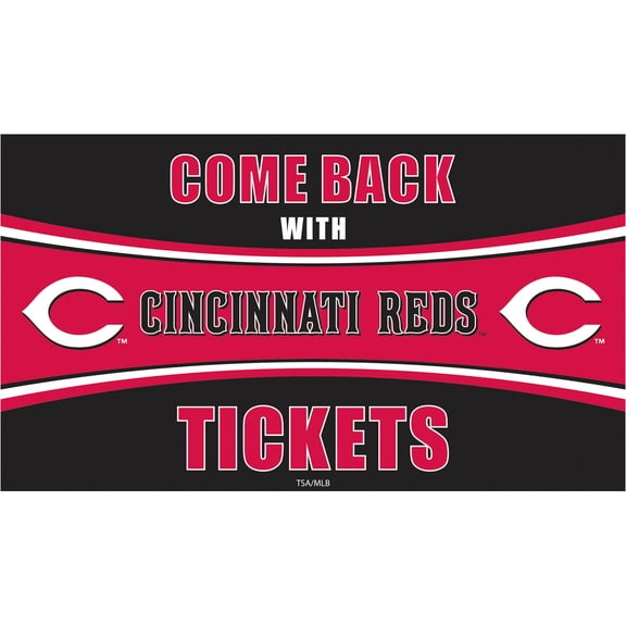 Cincinnati Reds 28" x 16" Come Back With Tickets Indoor/Outdoor Trapper Mat